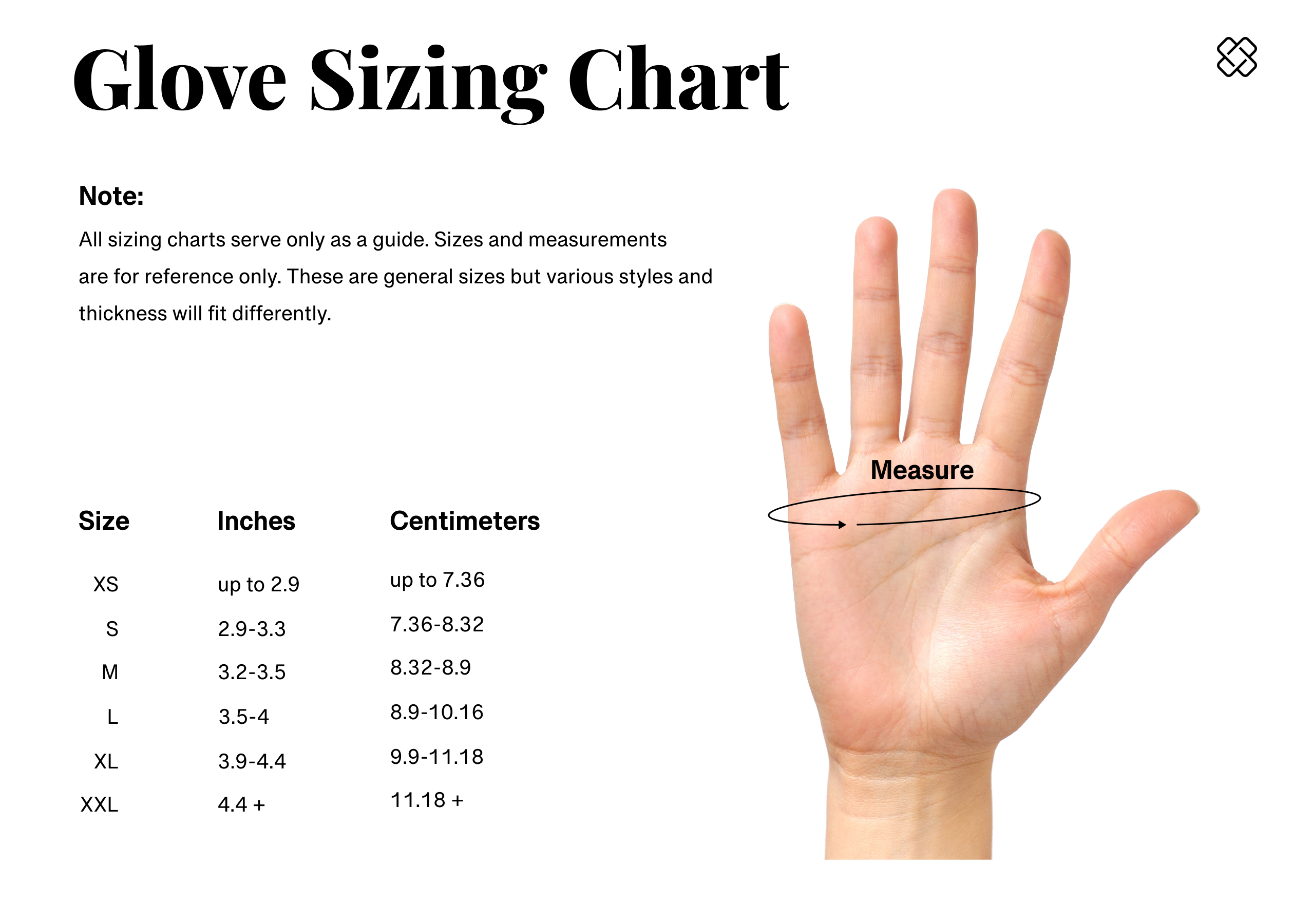 industrial glove sizing