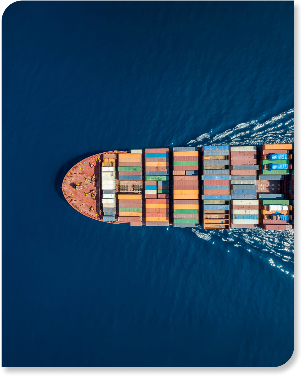 cargo ship shipment full of containers containing ppe and essential products being transported to the usa